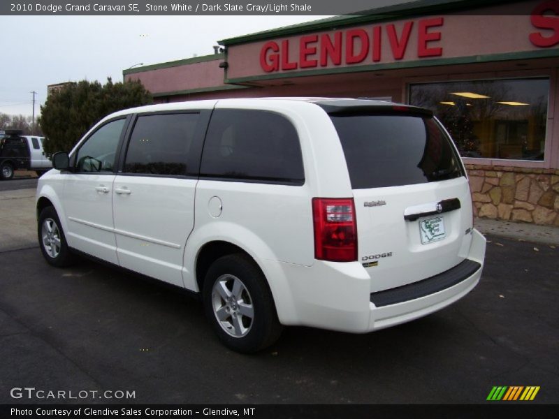 Stone White / Dark Slate Gray/Light Shale 2010 Dodge Grand Caravan SE