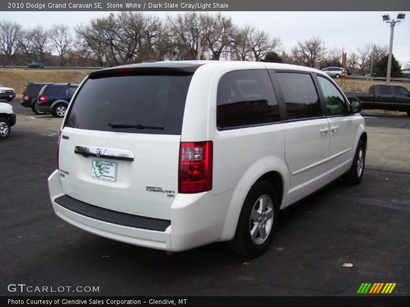 Stone White / Dark Slate Gray/Light Shale 2010 Dodge Grand Caravan SE
