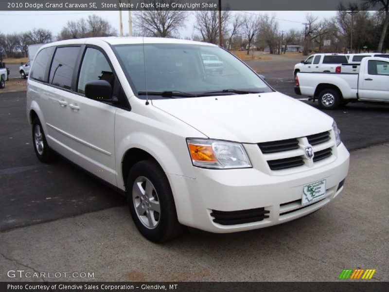 Stone White / Dark Slate Gray/Light Shale 2010 Dodge Grand Caravan SE