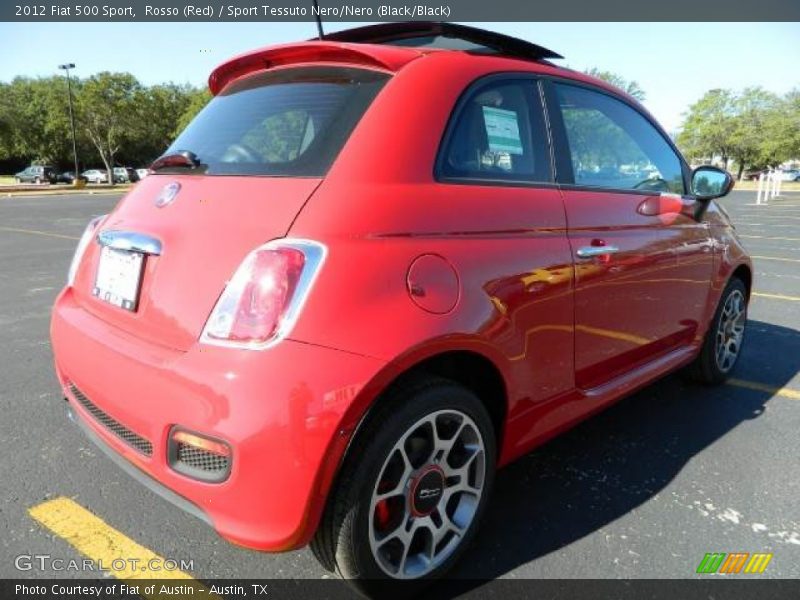 Rosso (Red) / Sport Tessuto Nero/Nero (Black/Black) 2012 Fiat 500 Sport