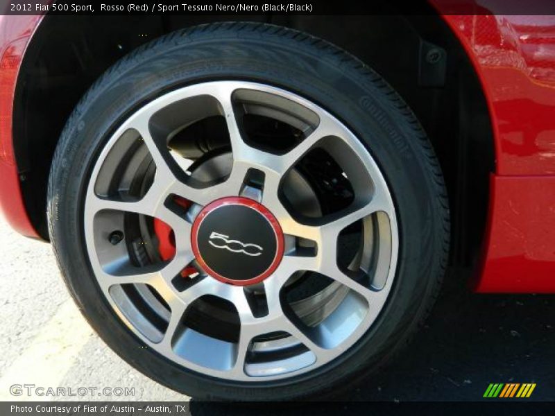 Rosso (Red) / Sport Tessuto Nero/Nero (Black/Black) 2012 Fiat 500 Sport
