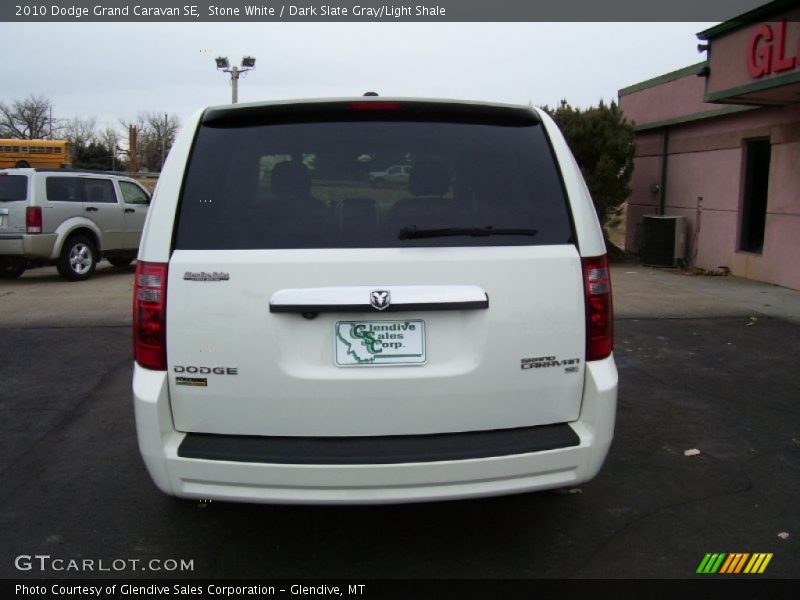 Stone White / Dark Slate Gray/Light Shale 2010 Dodge Grand Caravan SE