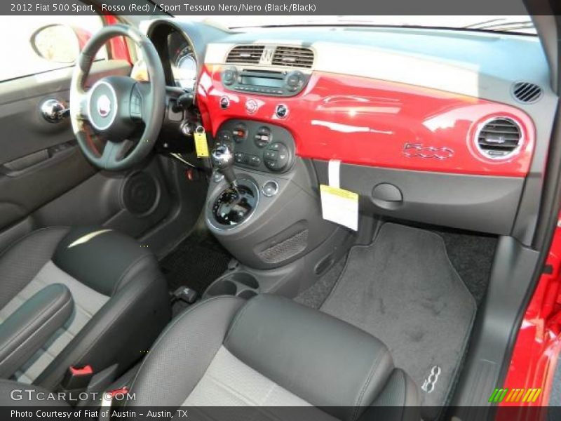 Rosso (Red) / Sport Tessuto Nero/Nero (Black/Black) 2012 Fiat 500 Sport