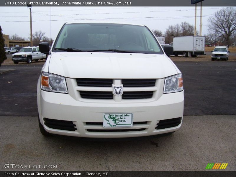 Stone White / Dark Slate Gray/Light Shale 2010 Dodge Grand Caravan SE