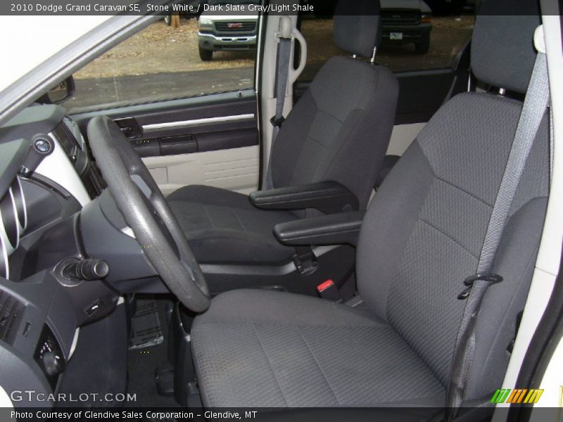 Stone White / Dark Slate Gray/Light Shale 2010 Dodge Grand Caravan SE