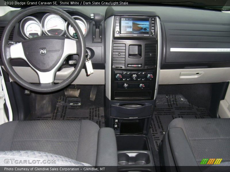 Stone White / Dark Slate Gray/Light Shale 2010 Dodge Grand Caravan SE