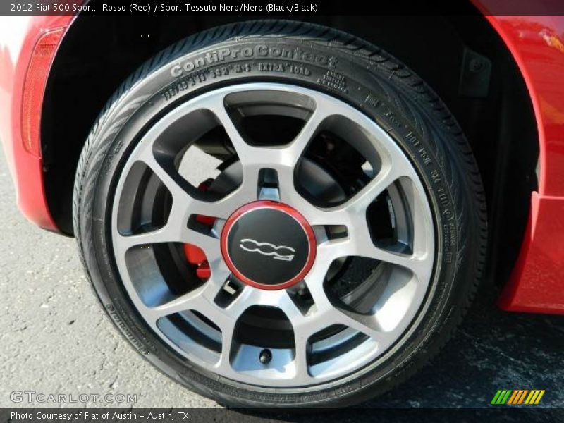 Rosso (Red) / Sport Tessuto Nero/Nero (Black/Black) 2012 Fiat 500 Sport