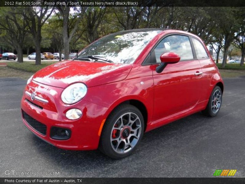 Rosso (Red) / Sport Tessuto Nero/Nero (Black/Black) 2012 Fiat 500 Sport