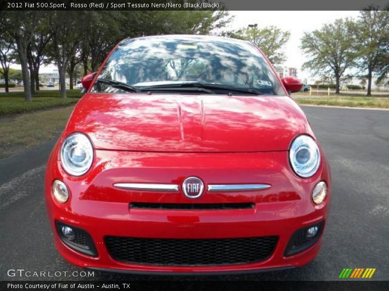 Rosso (Red) / Sport Tessuto Nero/Nero (Black/Black) 2012 Fiat 500 Sport