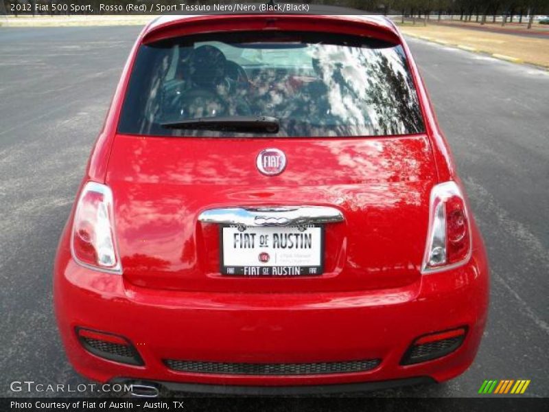Rosso (Red) / Sport Tessuto Nero/Nero (Black/Black) 2012 Fiat 500 Sport