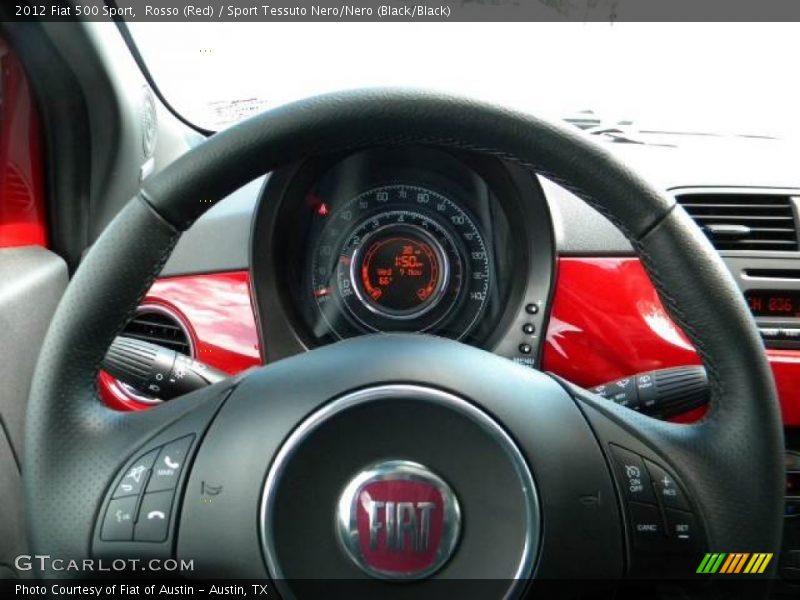 Rosso (Red) / Sport Tessuto Nero/Nero (Black/Black) 2012 Fiat 500 Sport