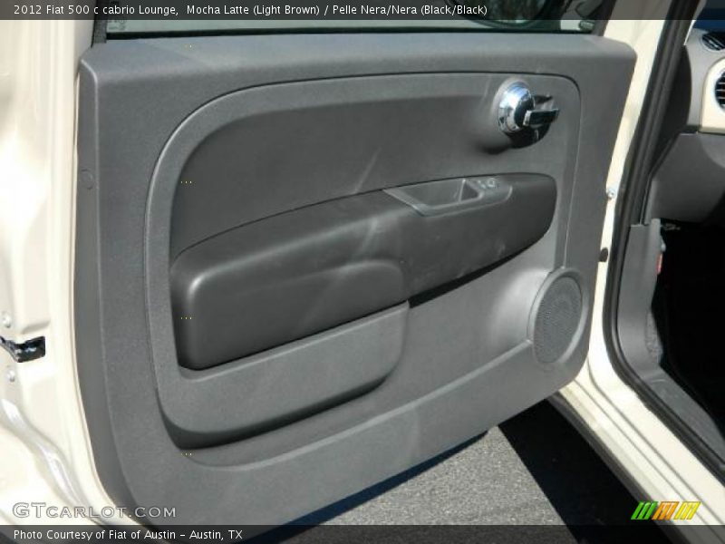 Mocha Latte (Light Brown) / Pelle Nera/Nera (Black/Black) 2012 Fiat 500 c cabrio Lounge