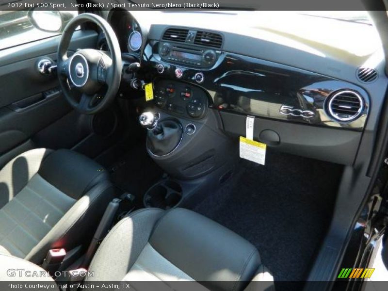 Nero (Black) / Sport Tessuto Nero/Nero (Black/Black) 2012 Fiat 500 Sport