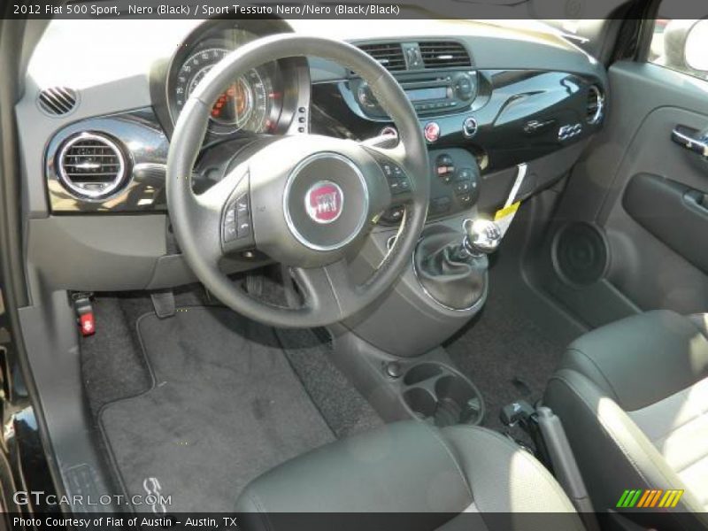 Nero (Black) / Sport Tessuto Nero/Nero (Black/Black) 2012 Fiat 500 Sport