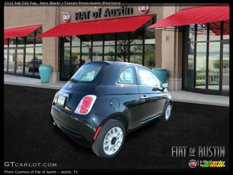 Nero (Black) / Tessuto Rosso/Avorio (Red/Ivory) 2012 Fiat 500 Pop