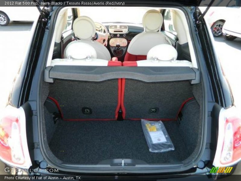 Nero (Black) / Tessuto Rosso/Avorio (Red/Ivory) 2012 Fiat 500 Pop