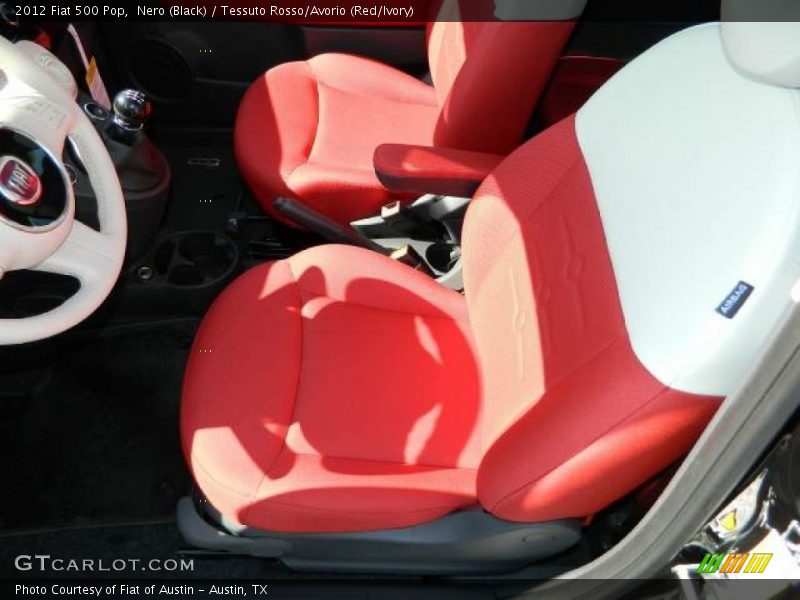 Nero (Black) / Tessuto Rosso/Avorio (Red/Ivory) 2012 Fiat 500 Pop