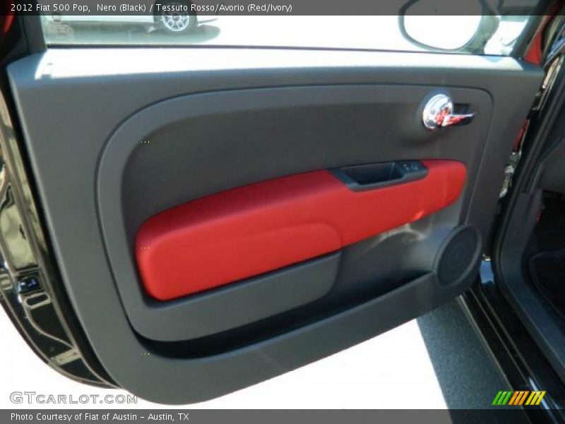 Nero (Black) / Tessuto Rosso/Avorio (Red/Ivory) 2012 Fiat 500 Pop
