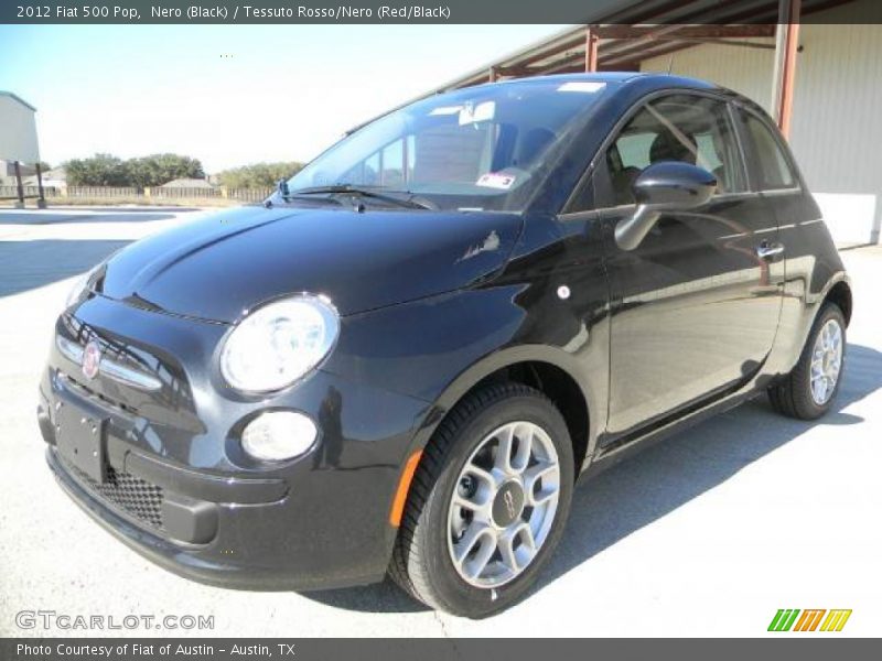 Nero (Black) / Tessuto Rosso/Nero (Red/Black) 2012 Fiat 500 Pop