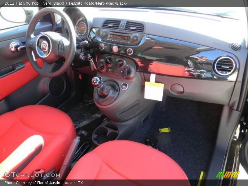Nero (Black) / Tessuto Rosso/Nero (Red/Black) 2012 Fiat 500 Pop