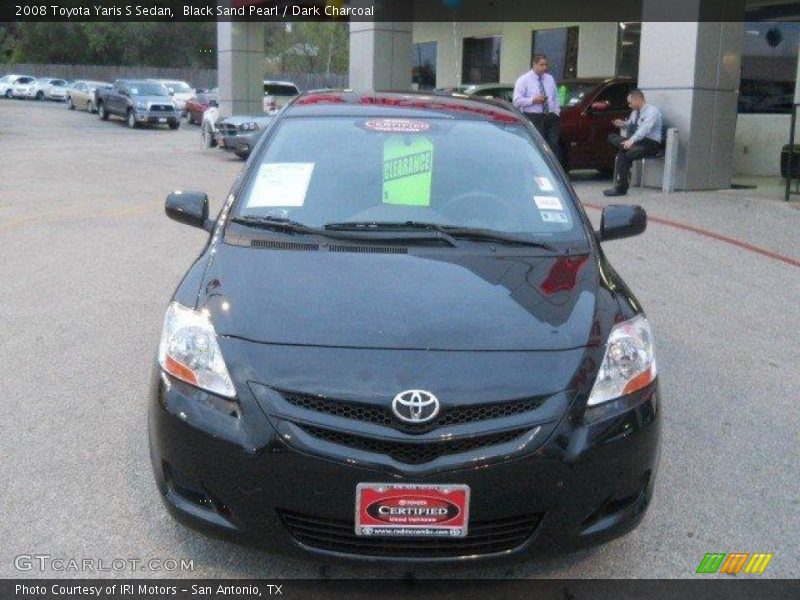 Black Sand Pearl / Dark Charcoal 2008 Toyota Yaris S Sedan