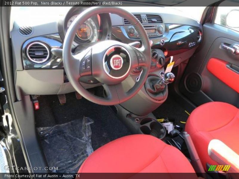 Nero (Black) / Tessuto Rosso/Nero (Red/Black) 2012 Fiat 500 Pop