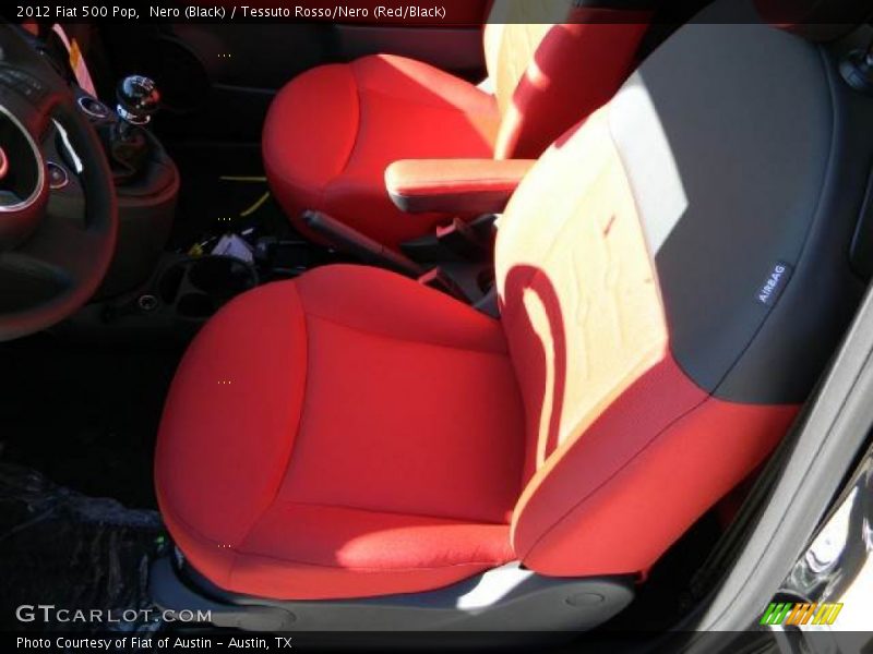 Nero (Black) / Tessuto Rosso/Nero (Red/Black) 2012 Fiat 500 Pop