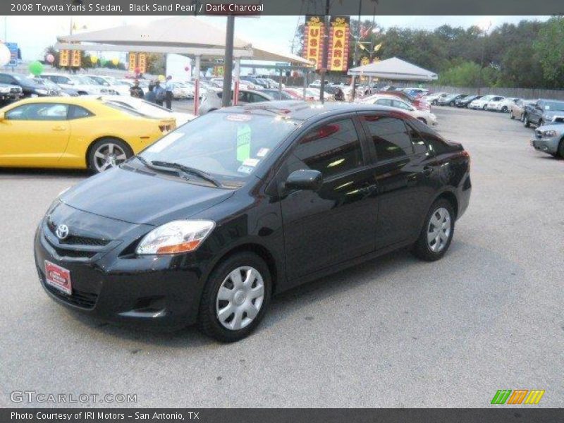 Black Sand Pearl / Dark Charcoal 2008 Toyota Yaris S Sedan