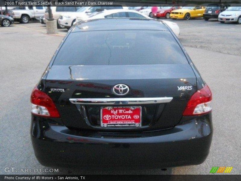 Black Sand Pearl / Dark Charcoal 2008 Toyota Yaris S Sedan