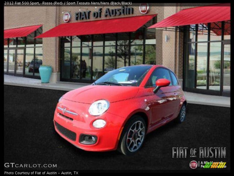 Rosso (Red) / Sport Tessuto Nero/Nero (Black/Black) 2012 Fiat 500 Sport