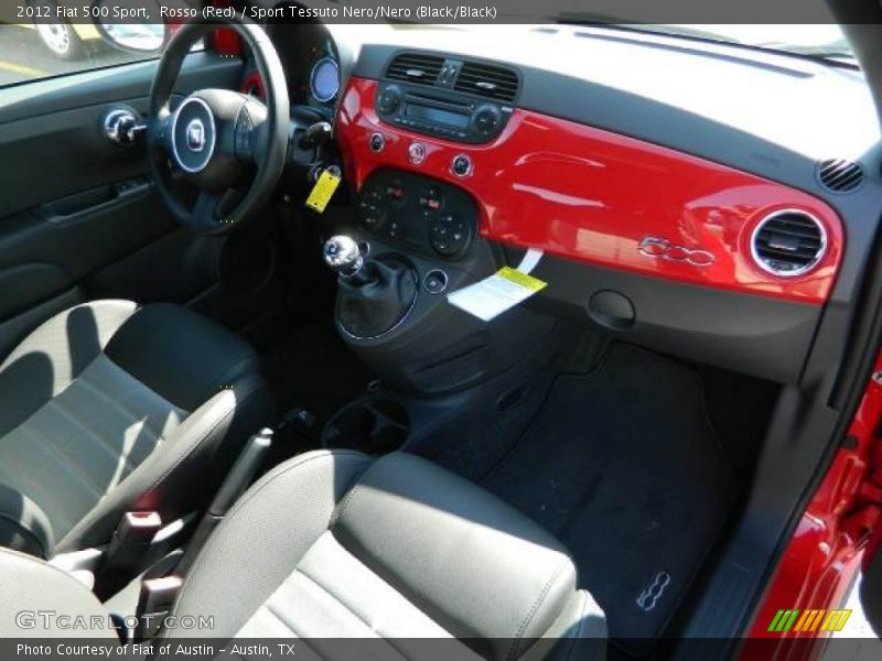 Rosso (Red) / Sport Tessuto Nero/Nero (Black/Black) 2012 Fiat 500 Sport