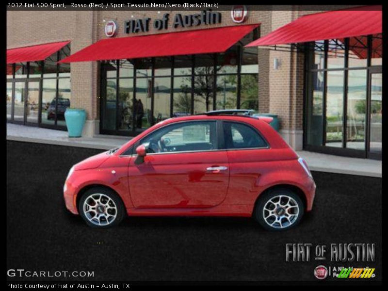 Rosso (Red) / Sport Tessuto Nero/Nero (Black/Black) 2012 Fiat 500 Sport