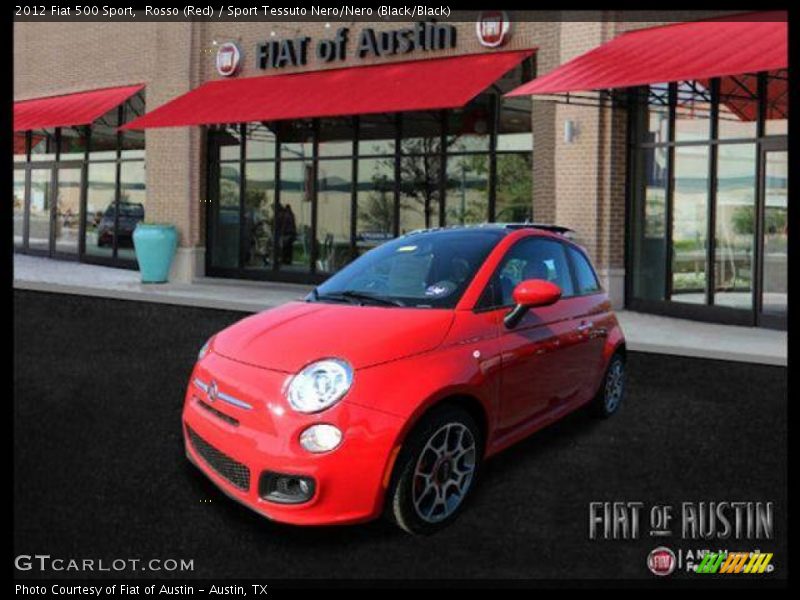 Rosso (Red) / Sport Tessuto Nero/Nero (Black/Black) 2012 Fiat 500 Sport