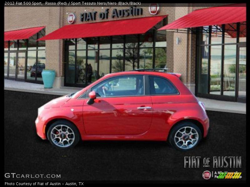 Rosso (Red) / Sport Tessuto Nero/Nero (Black/Black) 2012 Fiat 500 Sport