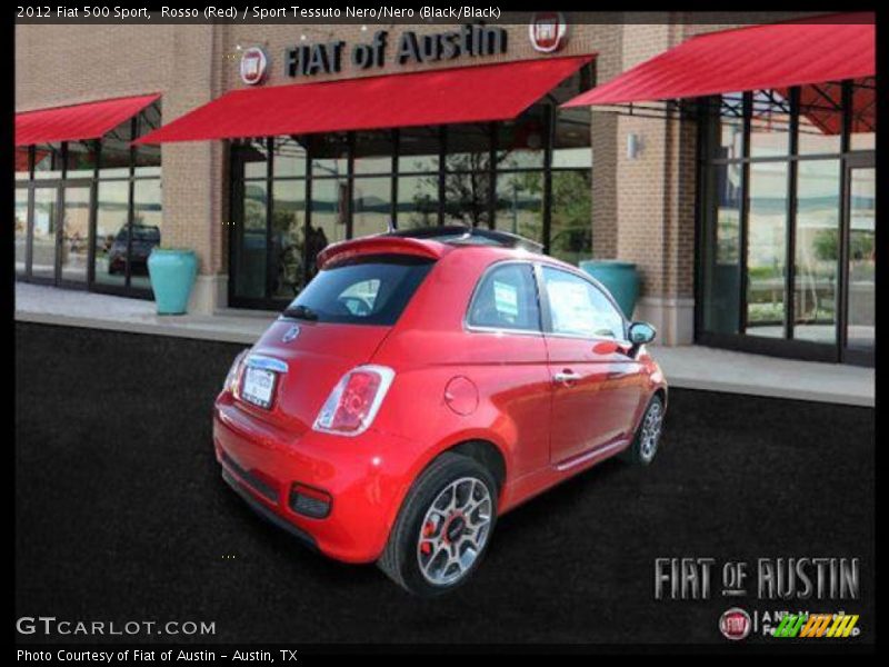 Rosso (Red) / Sport Tessuto Nero/Nero (Black/Black) 2012 Fiat 500 Sport