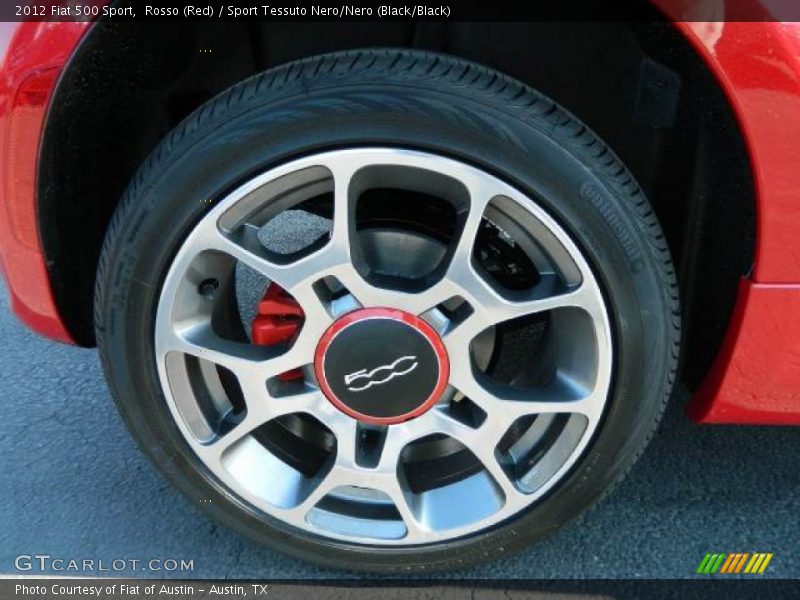 Rosso (Red) / Sport Tessuto Nero/Nero (Black/Black) 2012 Fiat 500 Sport