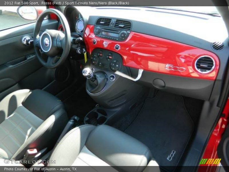 Rosso (Red) / Sport Tessuto Nero/Nero (Black/Black) 2012 Fiat 500 Sport
