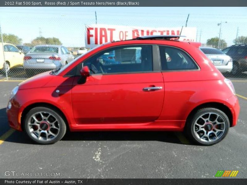 Rosso (Red) / Sport Tessuto Nero/Nero (Black/Black) 2012 Fiat 500 Sport