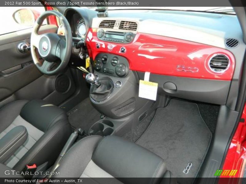 Rosso (Red) / Sport Tessuto Nero/Nero (Black/Black) 2012 Fiat 500 Sport