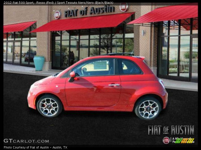 Rosso (Red) / Sport Tessuto Nero/Nero (Black/Black) 2012 Fiat 500 Sport