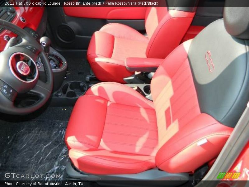  2012 500 c cabrio Lounge Pelle Rosso/Nera (Red/Black) Interior