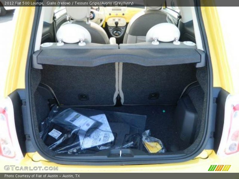 Giallo (Yellow) / Tessuto Grigio/Avorio (Grey/Ivory) 2012 Fiat 500 Lounge