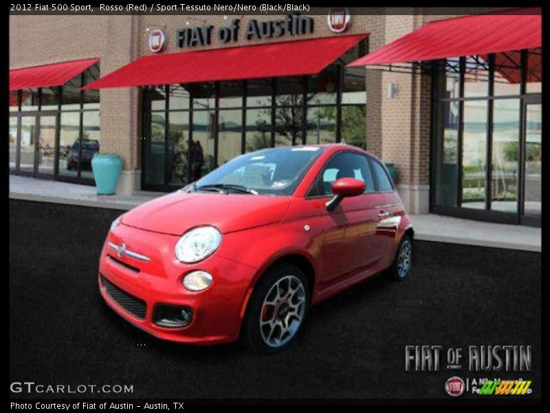 Rosso (Red) / Sport Tessuto Nero/Nero (Black/Black) 2012 Fiat 500 Sport
