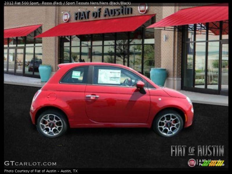 Rosso (Red) / Sport Tessuto Nero/Nero (Black/Black) 2012 Fiat 500 Sport