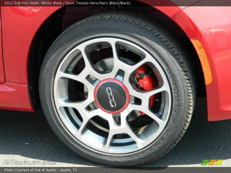 Rosso (Red) / Sport Tessuto Nero/Nero (Black/Black) 2012 Fiat 500 Sport