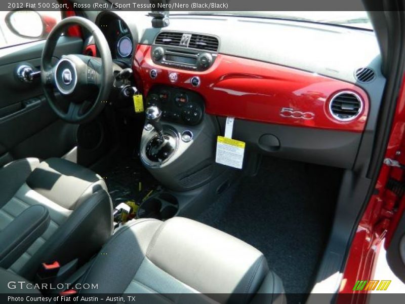 Rosso (Red) / Sport Tessuto Nero/Nero (Black/Black) 2012 Fiat 500 Sport