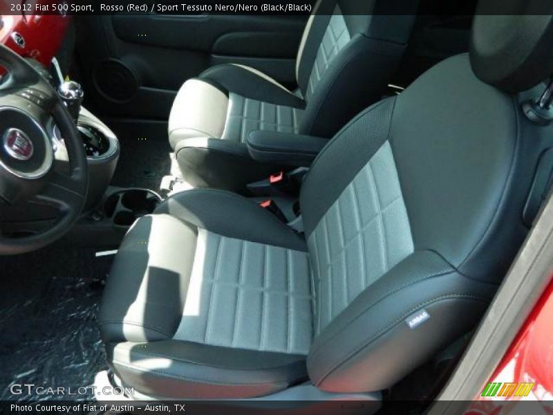 Rosso (Red) / Sport Tessuto Nero/Nero (Black/Black) 2012 Fiat 500 Sport