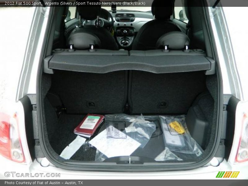 Argento (Silver) / Sport Tessuto Nero/Nero (Black/Black) 2012 Fiat 500 Sport
