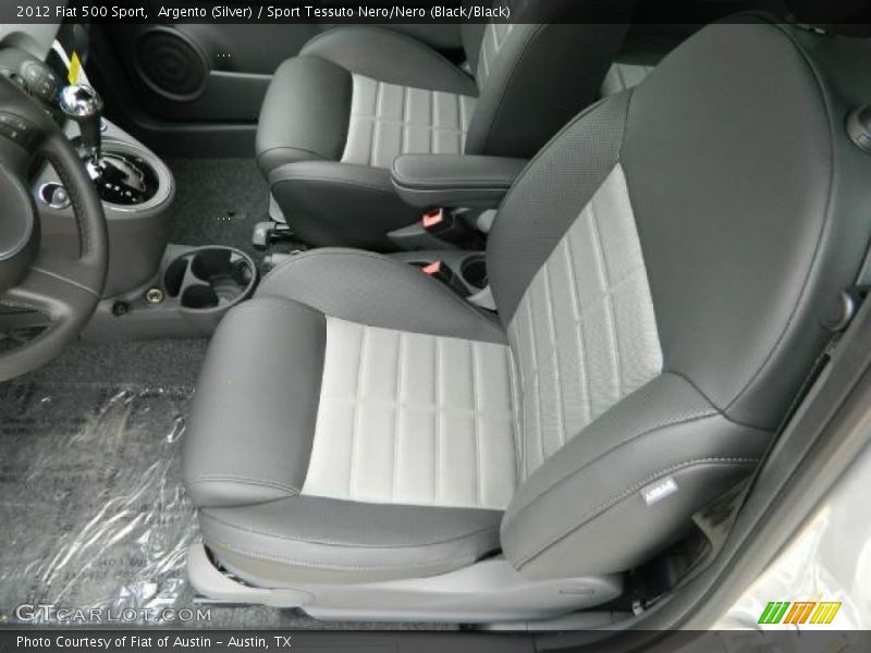 Argento (Silver) / Sport Tessuto Nero/Nero (Black/Black) 2012 Fiat 500 Sport