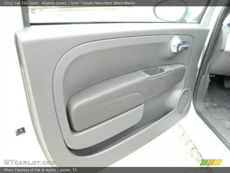 Argento (Silver) / Sport Tessuto Nero/Nero (Black/Black) 2012 Fiat 500 Sport
